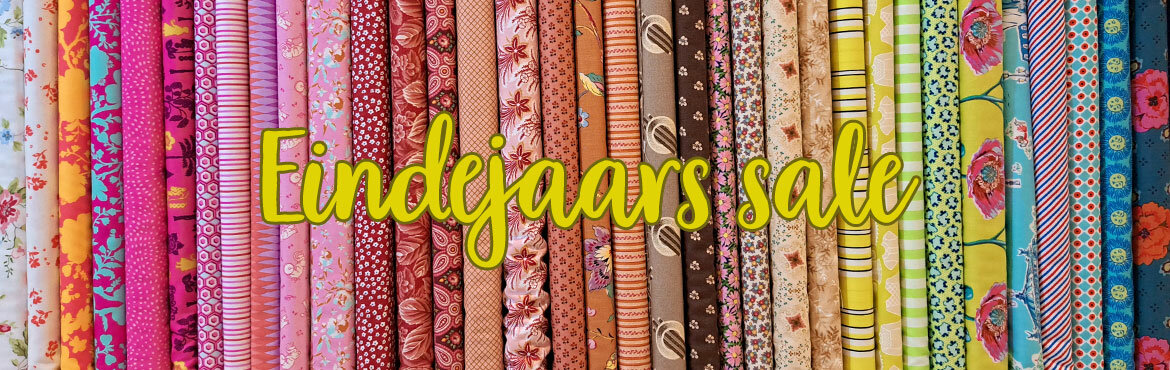 Eindejaars MEGA SALE!!! | Stoffen van de rol -50% | Coupons -25% | op = ook echt op!