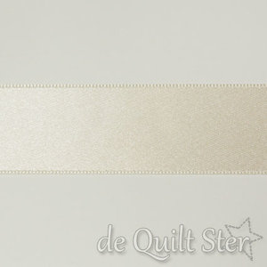 Satijnlint 25mm Creme