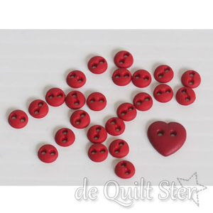 Bunny Hill Knoopje 3/16" (5mm) Rood"