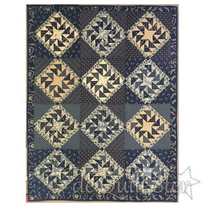 Quilt Ster Patroon Quilt 'Blauw, ik hou van jou'