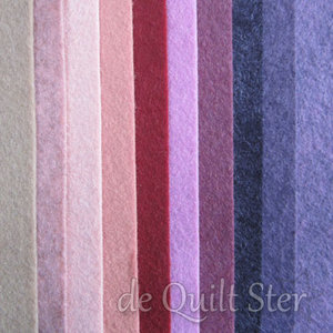 Cinnamon Patch Vilt - SET/10 'Paars/Roze'