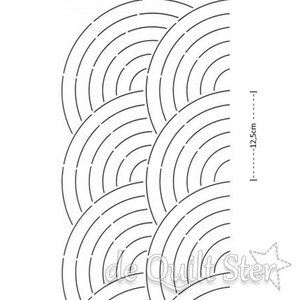 Quilt Sjabloon Baptist Fan 5inch [817QC]