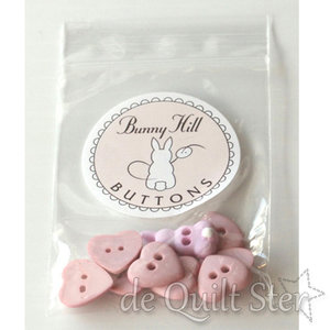 Bunny Hill Knoopje Hart Roze