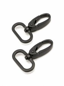 ByAnnie | Swivel Hooks Black Metal 1" / set van 2 [HAR1SWBMTWO]