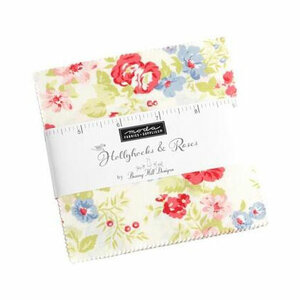 Moda Charm Pack | Hollyhocks & Roses by Bunny Hill Designs