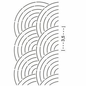 Quilt Sjabloon Baptist Fan 3,5inch [1009]