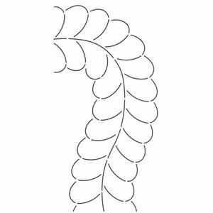 Quilt Sjabloon Rand 6,5inch [228] Feather