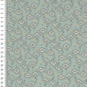 Farmhouse | Poppy Stems Dusty Teal [1357T]