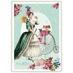 Edition Tausendschön | Ansichtkaart A6 | Fee met Fiets [PK777]