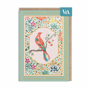 V&A Museum | Dubbele kaart | Cottagecore bird on branch [12605]