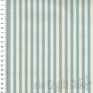 Medium Stripe | 1/4inch teal/creme [88610]