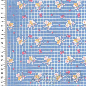 Dilly Dally | Floral Grid Blue [10782-B]