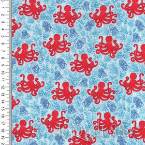 Deep Blue Sea | Octopus Light Blue [140B2]