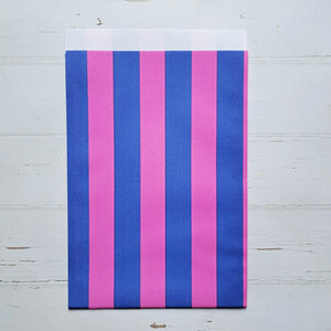 Cadeauzakje L | Stripes Cobalt + Litchy