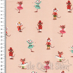 Heather Ross | Nutcracker Mice Peach [50166D-3]