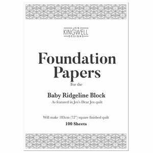 Jen Kingwell - Foundation Piecing Papers 'Baby Ridgeline Block' 