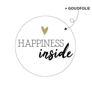 Sluitstickers | Happiness Inside - 10stuks